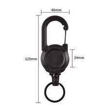 Heavy Duty Retractable Carabiner Key Chain Badge Holder With Steel Cord keychain Keychain price