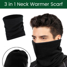 Unisex Neck Warmer Winter Fleece Snood Scarf Cap Wrap Thermal Ski Jogging Mens Men's Neck Warmer price