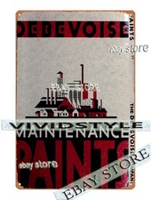 1930s Maintenance Paint Industrial Exterior Builder Tin Sign interior design Interior Wall Paint price