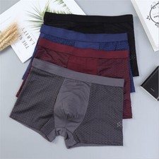 Mens Underwear Bamboo Fiber Boys Boxer Briefs Trunks Jocks Underpants Shorts Boys' Boxer price