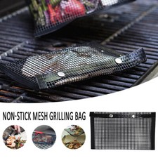 Garden Barbecue BBQ Grill Reusable Outdoor Picnic Baking Net Bag Non-Stick Mesh Garden Grill & Barbecue price