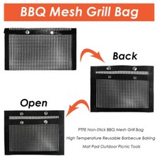 Garden Barbecue BBQ Grill Reusable Outdoor Picnic Baking Net Bag Non-Stick Mesh Garden Grill & Barbecue price