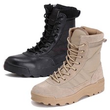 Men Canvas leather Shoes Military Tactical Army Battle Combat Boots warm outdoor Work Shoes price