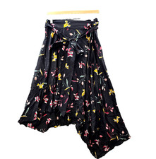 Country Road Skirt Womens A-line Midi Wrap Size 16 Black Pink Yellow Floral Skirt price