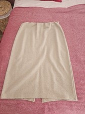 Target Beige Knit Midi Pencil Skirt High Rise Stretch Slit Size M Skirt price