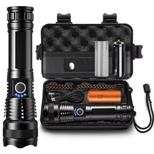 Most Powerful 99000000LM LED Military Torch USB Rechargeable Tactical Flashlight Standard & Rechargeable Batteries price