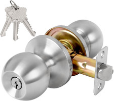 Keyed Entry Door Knob with Lock and Key, Exterior and Interior Door Lock for Bed Doorknob Lock price