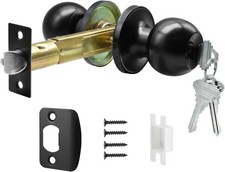 5" Backset Latch Keyed Entry Door Knob with Lock and Key, Standard Square Int... Doorknob Lock price