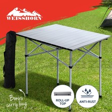 Weisshorn Camping Table Roll Up Foldable Picnic Outdoor BBQ Garden 70CM Garden Table price