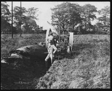 Fowler trenching machine at work Historic Old Photo Trenching Machine price