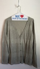 Frye Women's Green Pointelle Cardigan Cottagecore Boho Coastal Cotton Size XL Women's Cardigan price