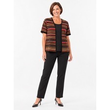 Classic Sag Harbor Striped One-Piece Sweater Women's - Size XL Women's Cardigan price