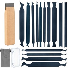 15 Pcs Cabinet Scraper Card and Woodworking Burnisher Tool - Multi Shaped Scr... Tool Bag & Cabinet price
