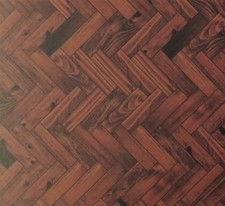 Dolls House Parquet Floor Sheet Gloss Card Dark Oak Miniature 1:12 Flooring Parquet price