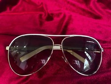 GUCCI GG1827/S BNCIS 63mm Gold White Oversized Aviator Sunglasses Italy Women's Sunglasses price