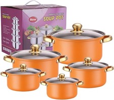 10-Piece Basic Stainless Steel Pots Home Kitchen Cookware Sets for Gas Electric Pot / Pan Sets price
