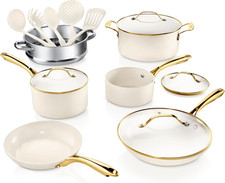 Gotham Steel 15 Pc Pots and Pans Set - Non Stick Ceramic Cookware Set, Dishwa... Pot / Pan Sets price