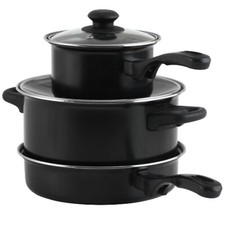 3 Piece Cookware Set Fry pan Saucepan Pot Non-stick Carbon steel Fry Pan Cooking Pot / Pan Sets price
