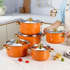 10pcs 410 Stainless Steel Cookware Set with Lids,Pots And Pans Kitchen Set Pot / Pan Sets price