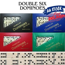 Double Six Club Pub Dot Dominoes Game Set 28 Double 6 Dominoes Play Set Box Game Set price