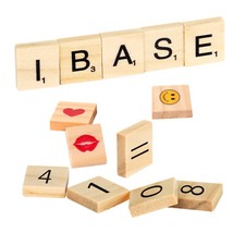 Wooden Alphabet Scrabble Tiles Set Crafts Wood Coasters Crossword Game Letters Game Set price
