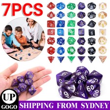 7pcs Polyhedral Dice Acrylic Set For DND RPG MTG Dungeons Dragons Game Party AU Game Set price