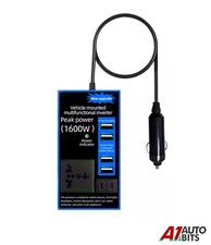 Car Power Inverter Converter Adapter Dc 12v To Ac 220v USB 4 Socket Wave-1600w Car Power Inverter-Converter price
