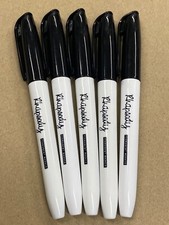 Black Ink Bold Point Tip Permanent Marker Pens CD DVD Markers - Pack of 5 CD-DVD-Acetate Pen price
