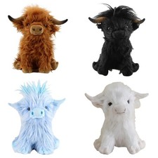 25cm Highland Cow Plush Toy Soft Stuffed Animal Cow Doll Kids Gift Cute Plushie Plush Toys price