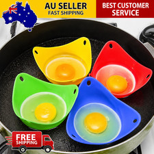 4x Silicone Egg Poacher Poaching Pods Pan Poached Cups Moulds For Kitchen Pans price
