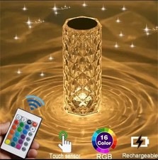LED Crystal Table Lamp Diamond Rose Bar Night Light Touch Atmosphere Bedside AUS Table Lamp price