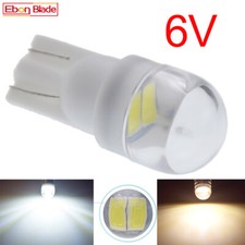 2 x Warm/White T10 6V 6.3V LED Bulb Classic Car Scooter Moto Side Wedge Light DC Classic Bulb price