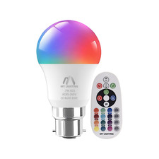 RGB LED Bulb 7W B22 with Remote | Dimmable | 16 Colours + Warm White | 1 Pack Classic Bulb price