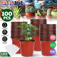 100x Plastic Plant Flower Garden Pots Nursery Seedlings Pot Growing Container Pots price