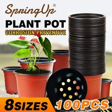 100Pcs Plastic Plant Flower Pots Nursery Seedlings Pot Container & Plants Tags Pots price
