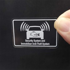 4 Car Alarm DECALS - Inside or Outside Glass - Security System Window STICKERS Car Alarm & Security price