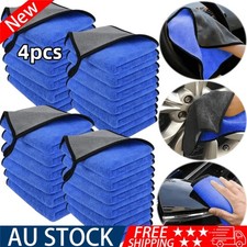 4PCS grey Blue Microfibre Cloths Car Cleaning Detailing Towels Washing Duster AU Car Cleaning Cloths price