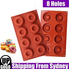 8 Holes Donut Silicone Mould Doughnut Chocolate Pan Tray Mold Baking Cake Brown Cake Pans price