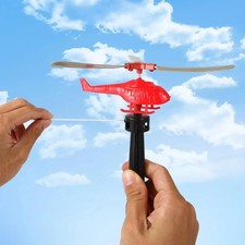 Kids Outdoor Flying Helicopter Toy Pull String 360° Rotating Sports Toy for Kids Outdoor, Sea and Sports Toys price
