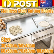 40/50/60/70/80cm Stainless Steel Cutting Chopping Boards L-Shaped Bread Board AU Cutting Boards price
