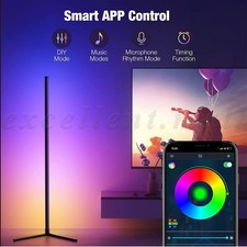 160CM RGB LED Corner Floor Lamp Light Stand Gaming Room Decor APP+Remote Control Floor Lamp price