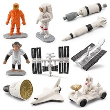 10 Pieces Astronaut Figurine Statue, Spacecraft Model Doll DIY Model Kids Gift Robots & Space Toys price