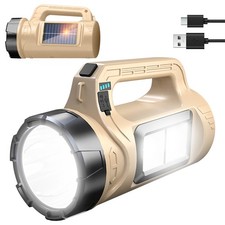900000000LM Bright Solar USB Rechargeable LED Spotlight Handheld Flashlight AU Spotlight price
