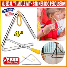 Musical Triangle Instrument Kids Metal Percussion Toy with Striker for Education Toy Musical Instruments price