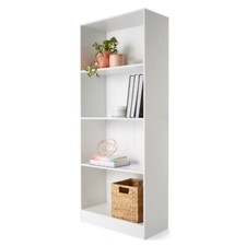 4 TIER Shelf Display Bookshelf Bookcase Storage White Rack Wooden Shelving Au Bookcase price