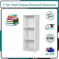 3 Tier Shelf Display Bookshelf Bookcase Storage White Rack Wooden Shelving New Bookcase price