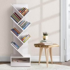 Artiss Bookshelf 7 Tiers Display Tree Book Shelves Storage Bookcase White ECHO Bookcase price