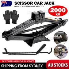 2 Ton Scissor Jack Car Wind Up Tyre Lift Chrome Crank Handle Emergency Tool OZ Jack price