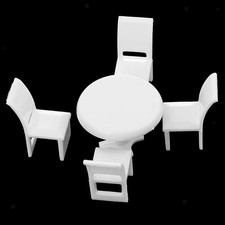 Set of 4 Miniature Chairs and Models, Craft House Scenery Toy for Children Toy Houses price