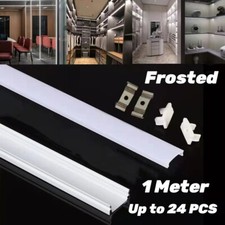 Upto 30x Aluminium Cover Line Holder Led Light Channel Strip lights Bar Profile Lampshade price